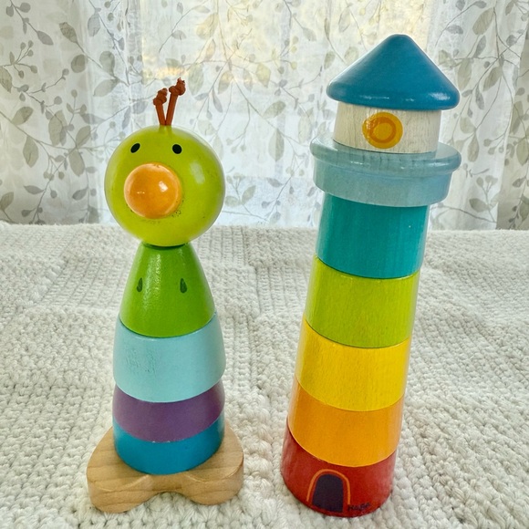 Hape and HABA Stacking Toys - Picture 1 of 9